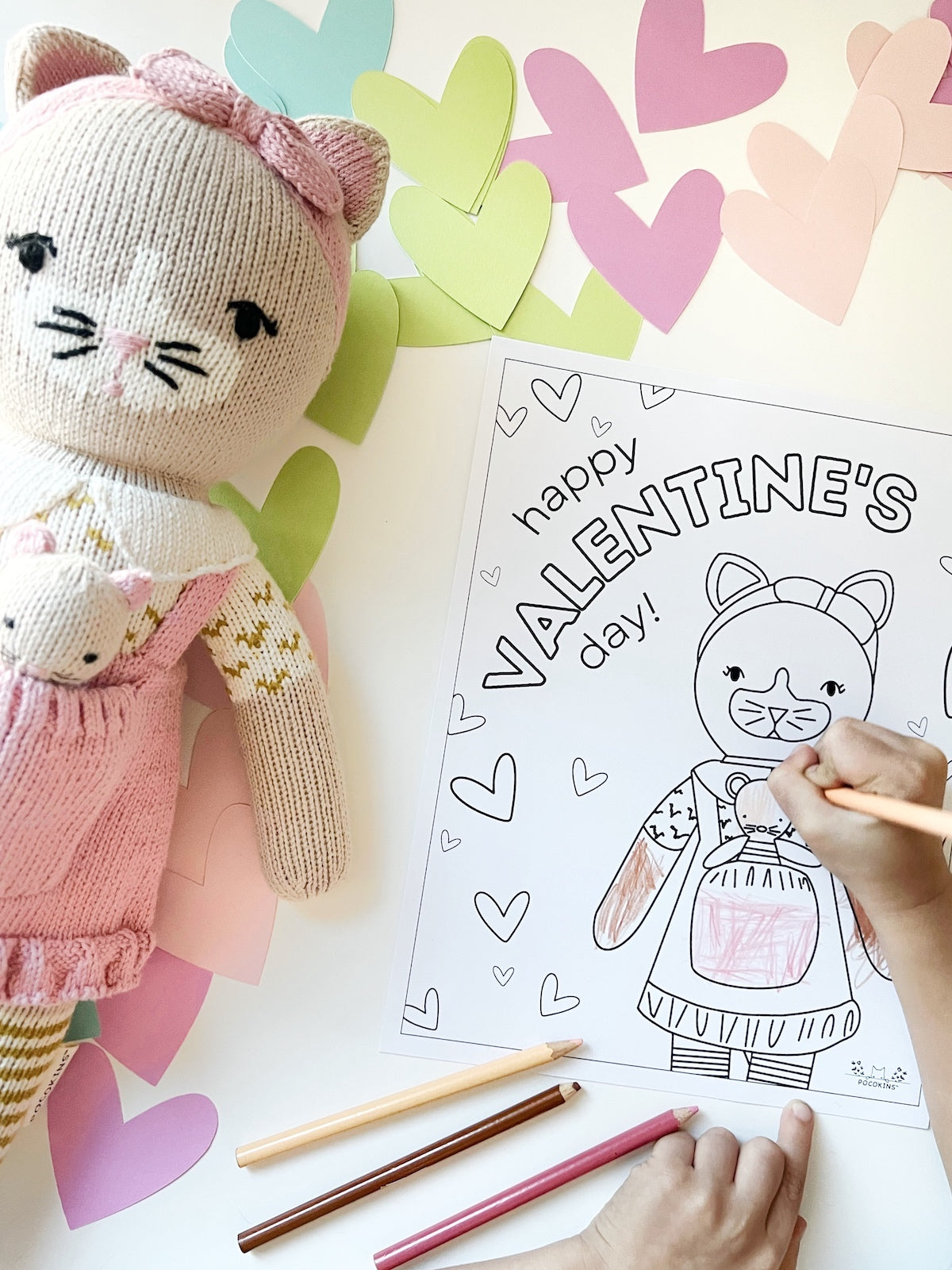 Free valentines day coloring page download