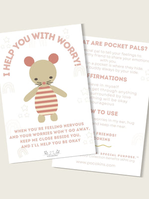 3” Mini Pocket Pal - Cora the Mouse (WORRY)
