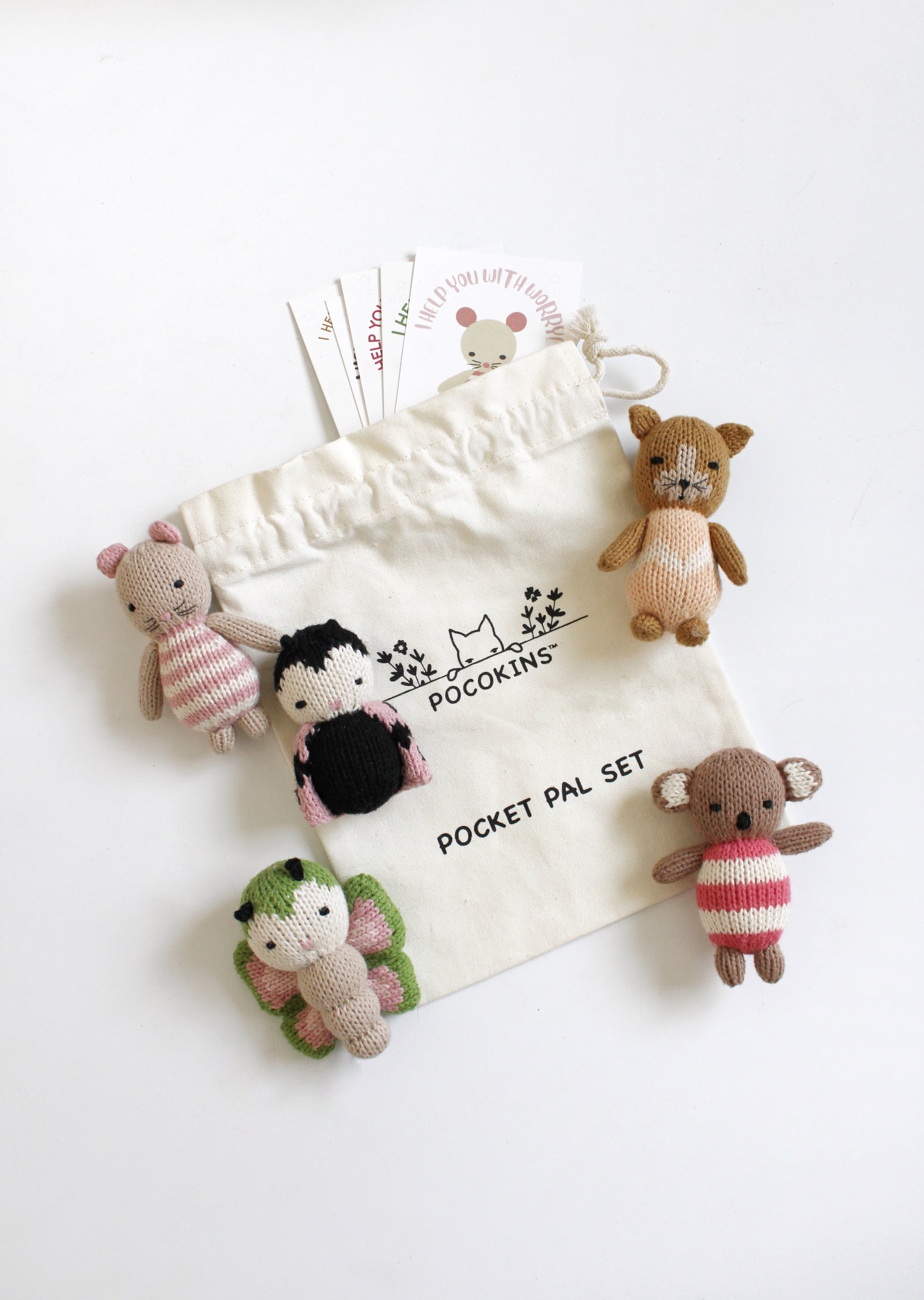 3” Mini PocoKin Set (Pink/Green/Black/Coral)