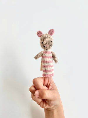 12" Cosette the Cat with Mini Finger Puppet Cora the Mouse